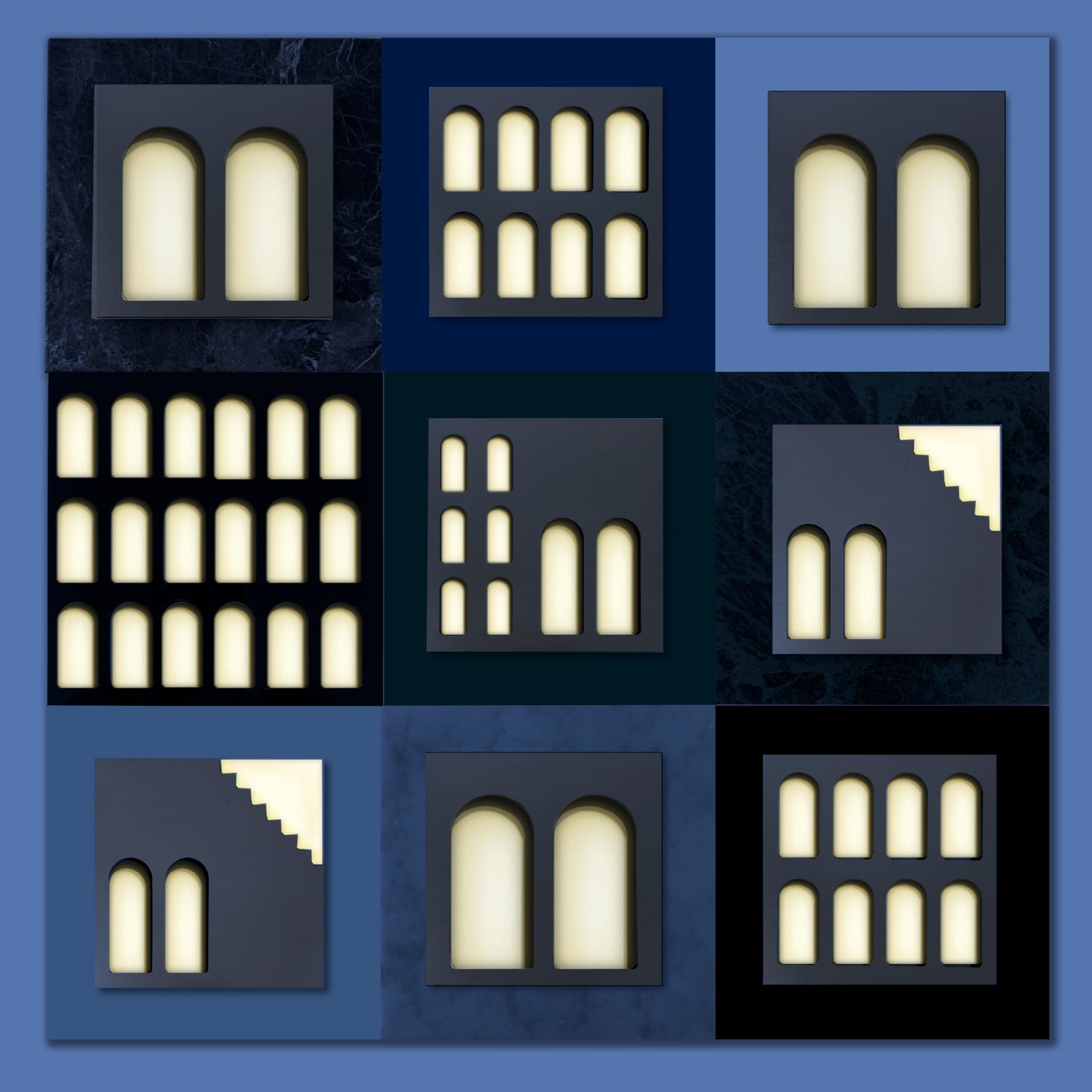 Palm Jumeirah Wall Lights - 9 PIECES WALL LIGHT v1