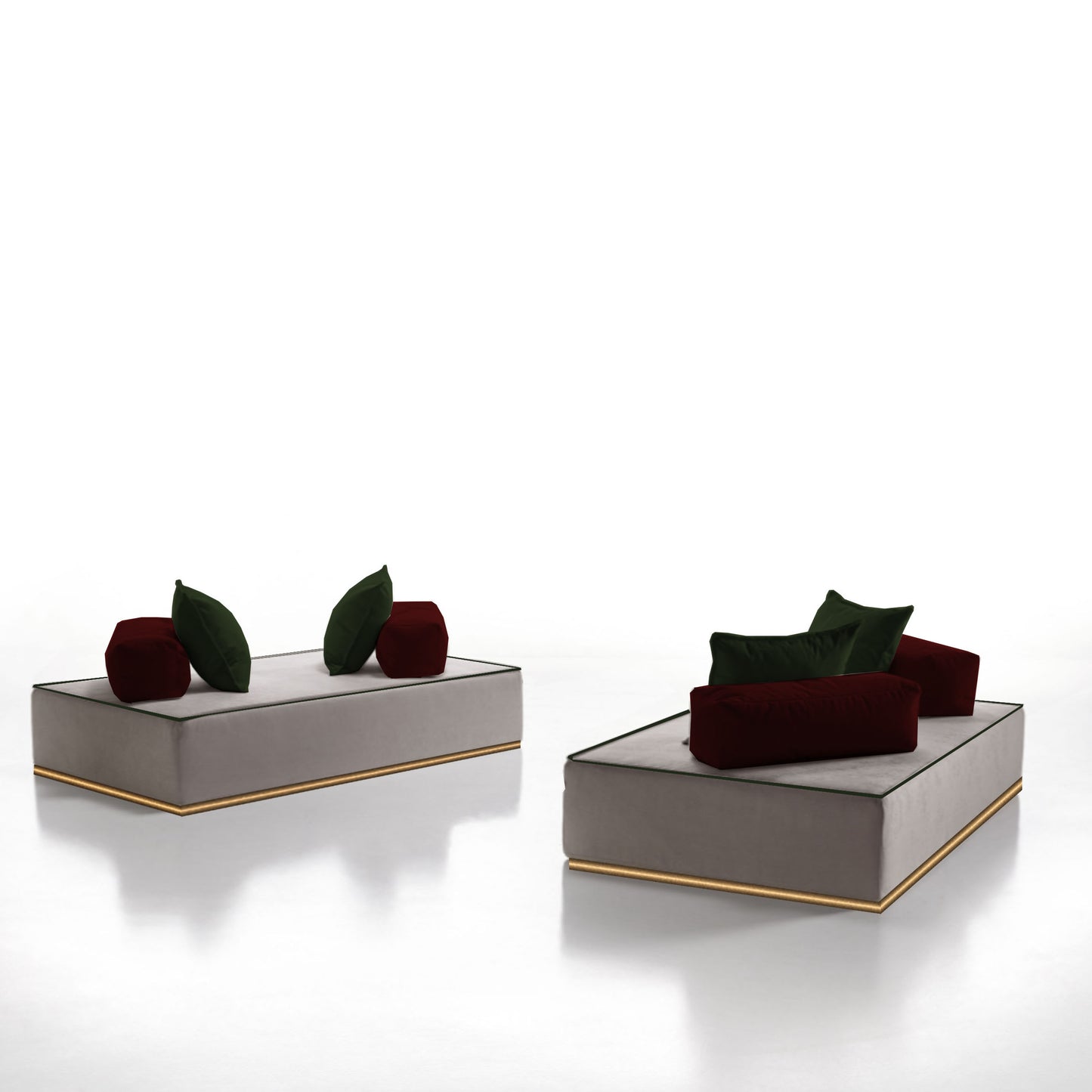 Modular rectangular sofas - two set