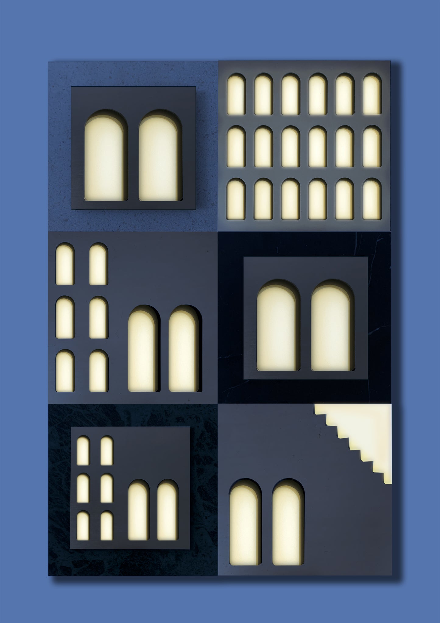 Palm Jumeirah Wall Lights - 6 PIECES WALL LIGHT v1 vertical