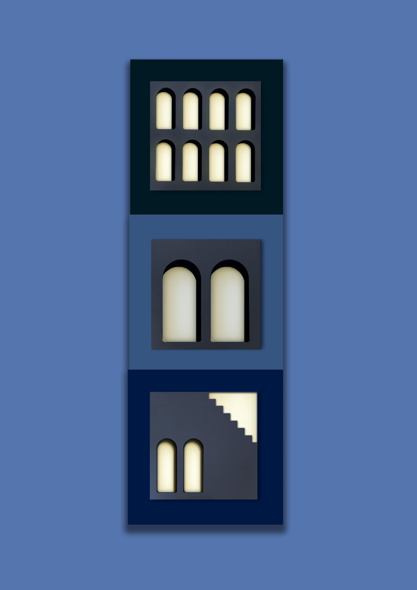 Palm Jumeirah Wall Lights - 3 PIECES WALL LIGHT v1 Vertical
