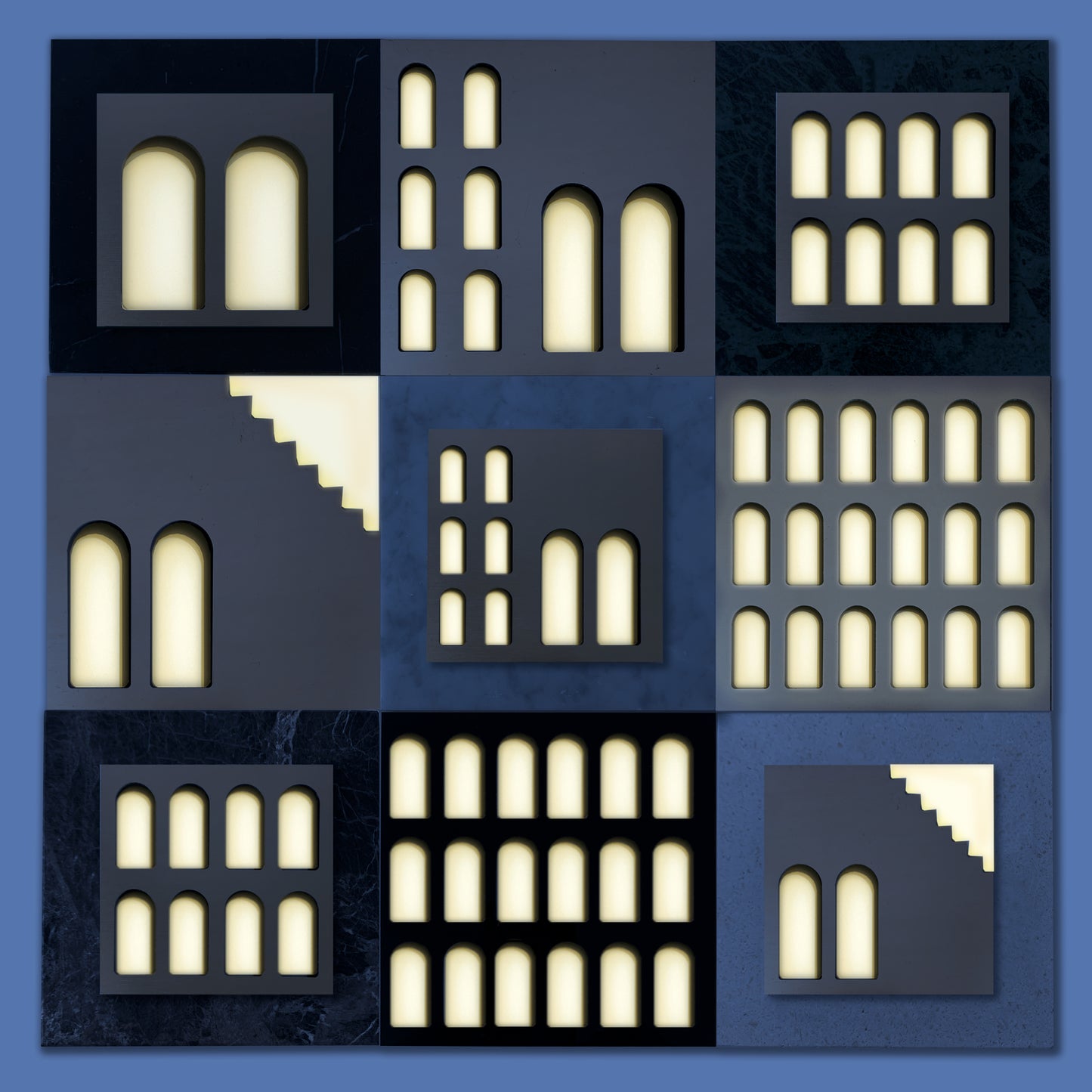 Palm Jumeirah Wall Lights - 9 PIECES WALL LIGHT v2