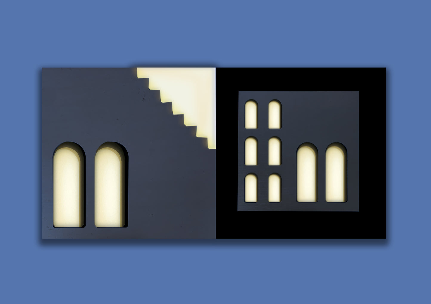 Palm Jumeirah Wall Lights - 2 PIECES WALL LIGHT v3 Horizontal