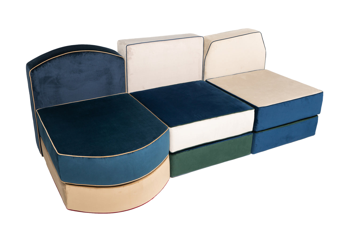 Three seat sofa mixed colors
