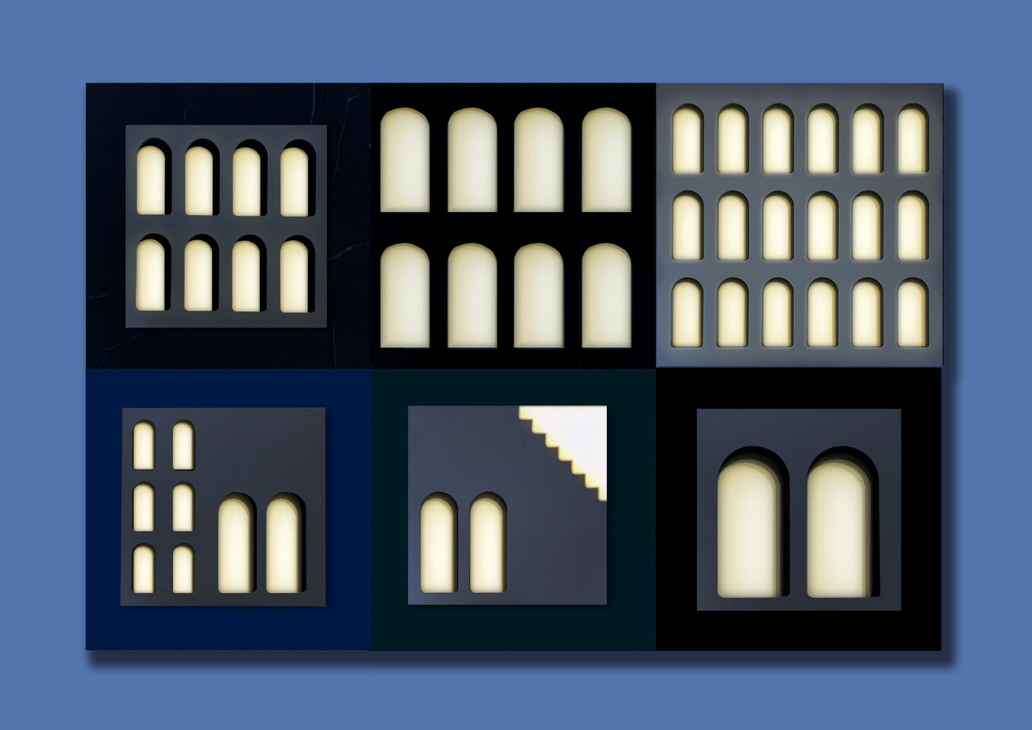 Palm Jumeirah Wall Lights - 6 PIECES WALL LIGHT v3 horizontal