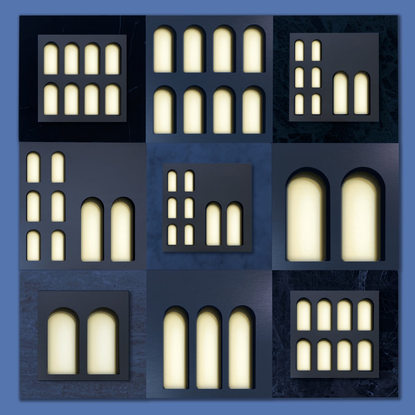 Palm Jumeirah Wall Lights - 9 PIECES WALL LIGHT v4