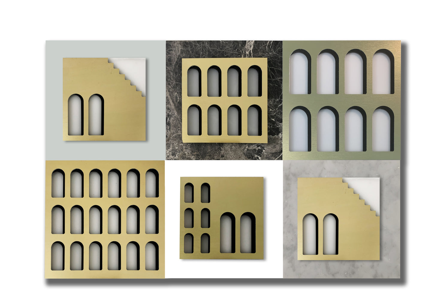 Palm Jumeirah Wall Lights - 6 PIECES WALL LIGHT v4 horizontal