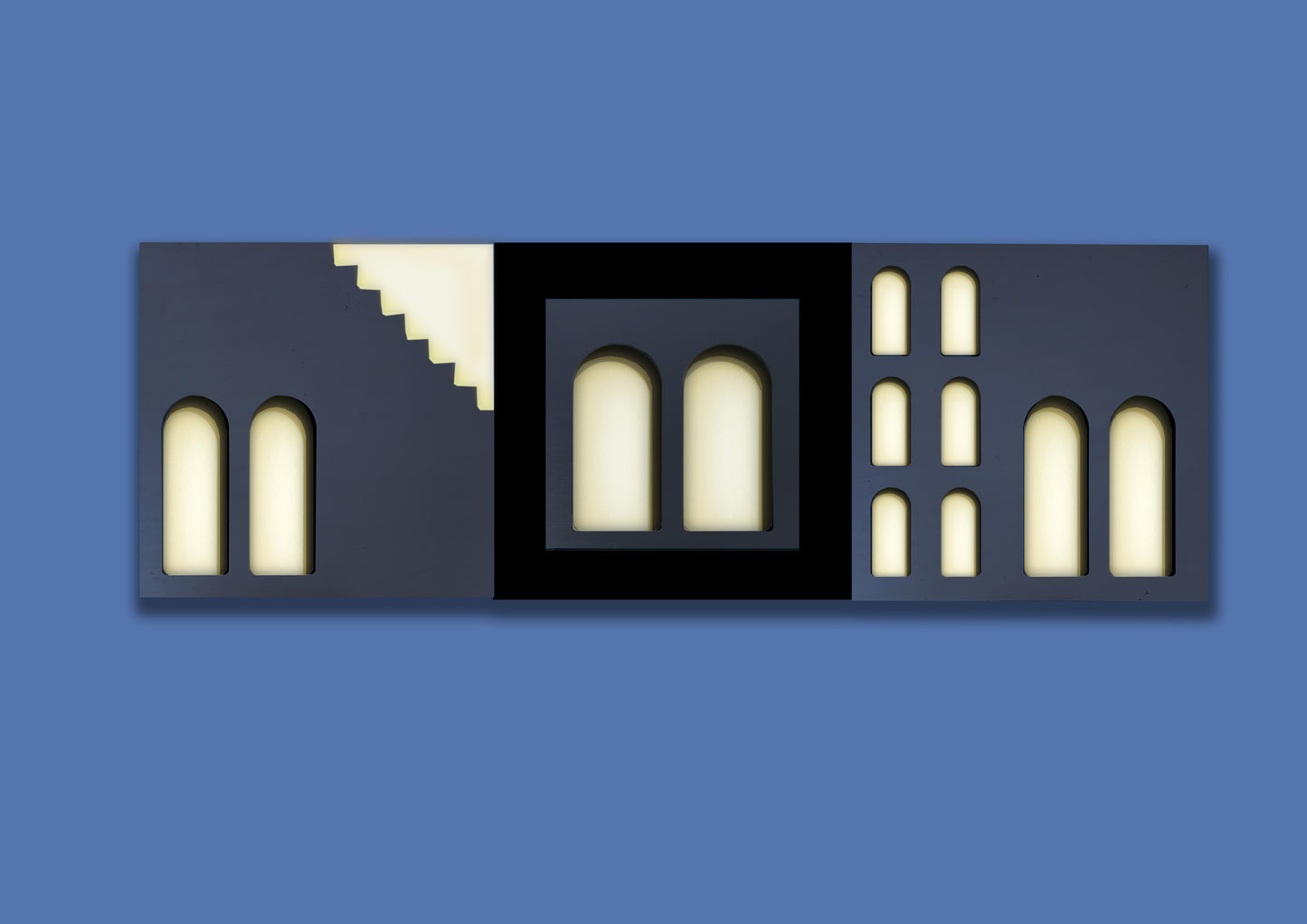 Palm Jumeirah Wall Lights - 3 PIECES WALL LIGHT v4 Horizontal