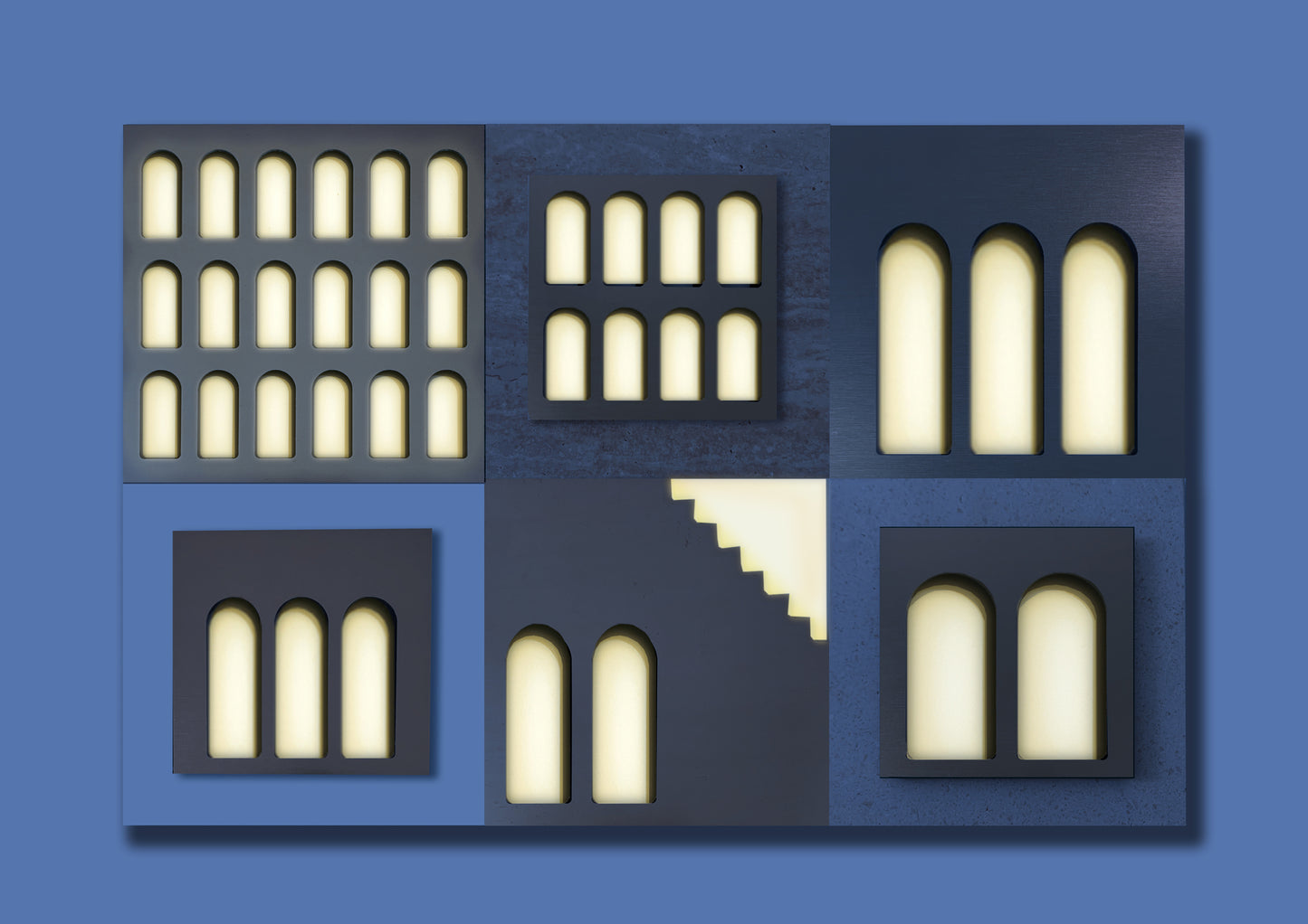 Palm Jumeirah Wall Lights - 6 PIECES WALL LIGHT v5 horizontal