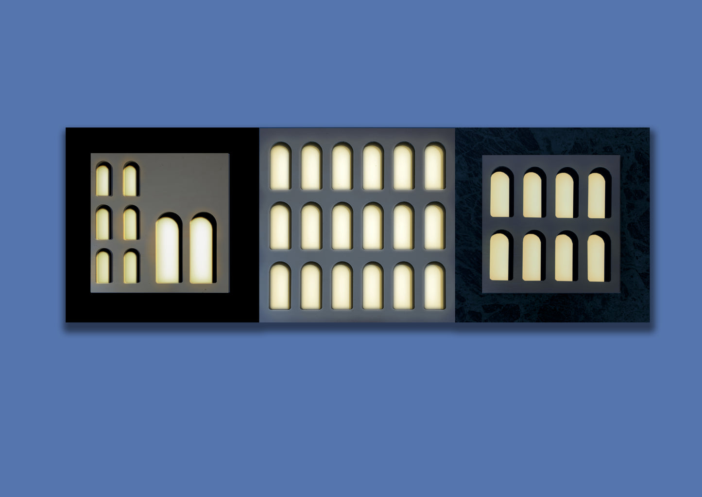 Palm Jumeirah Wall Lights - 3 PIECES WALL LIGHT v5 Horizontal