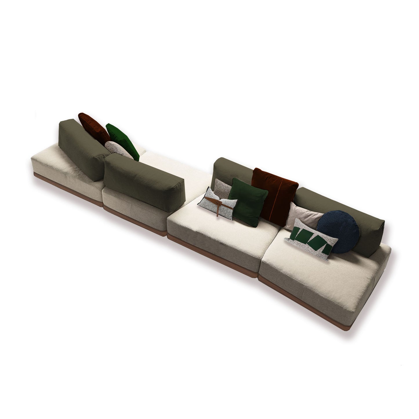 Front back modular sofa