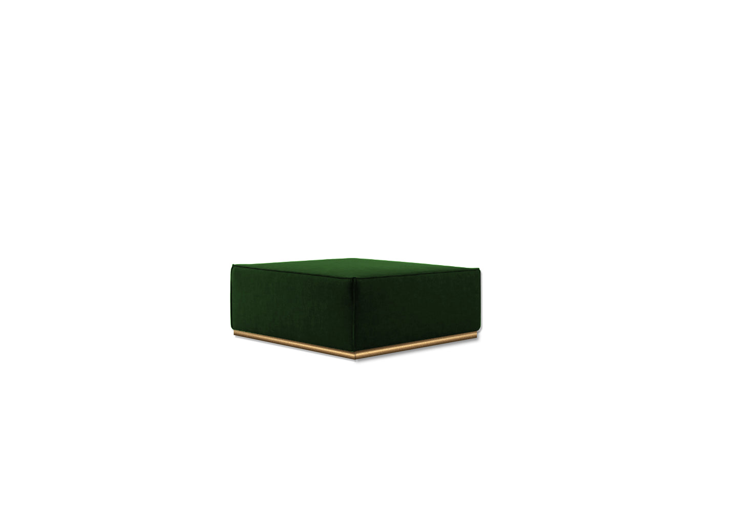 Green squared sofa - Single Module - without backrest