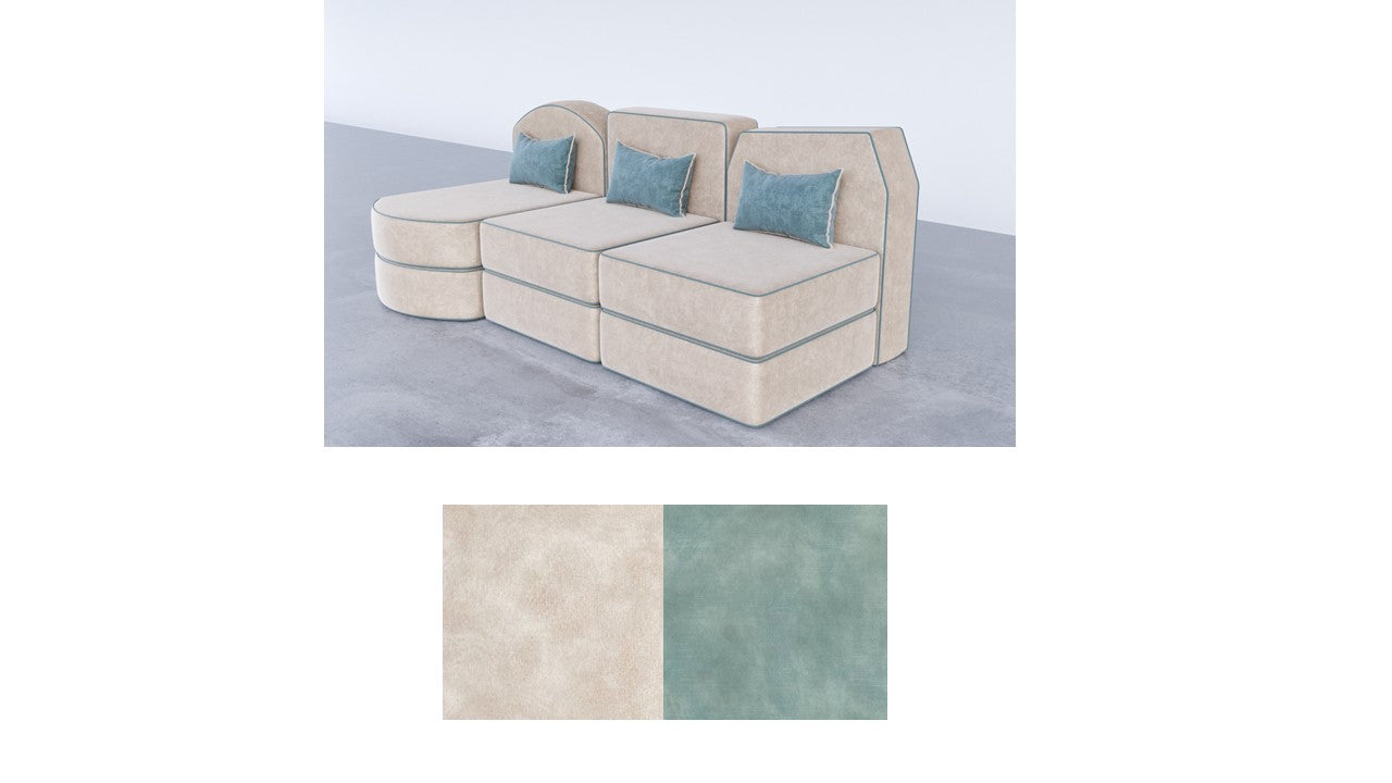 Three seat sofa beige colors