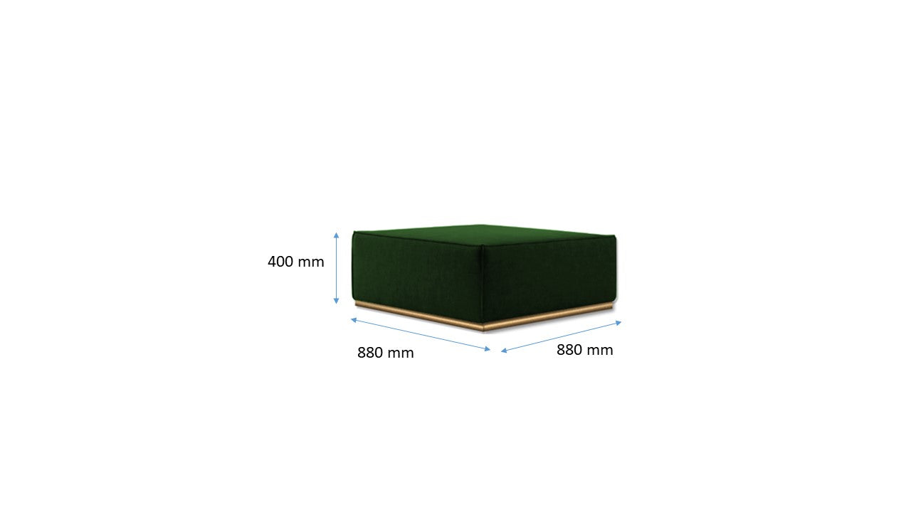 Green squared sofa