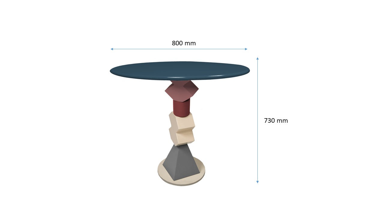 Dining table multicolor - 4 people