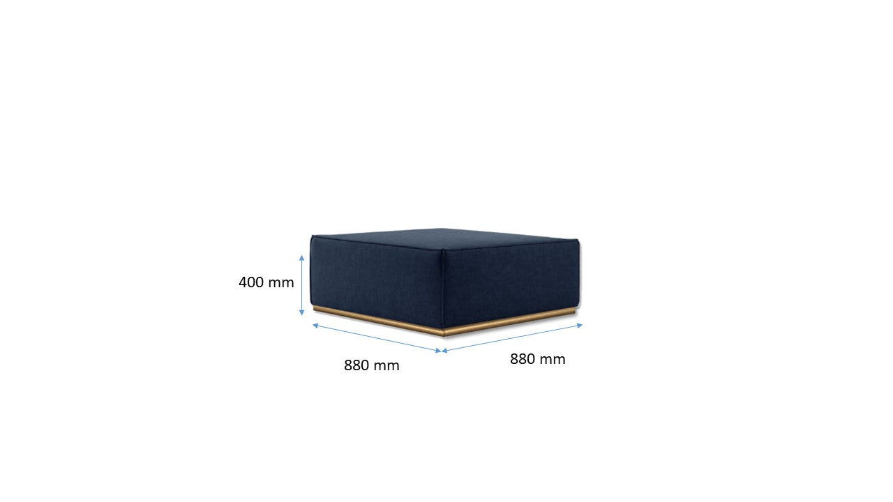 Blue squared sofa
