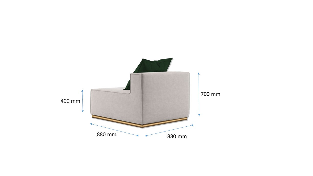 Beige squared sofa