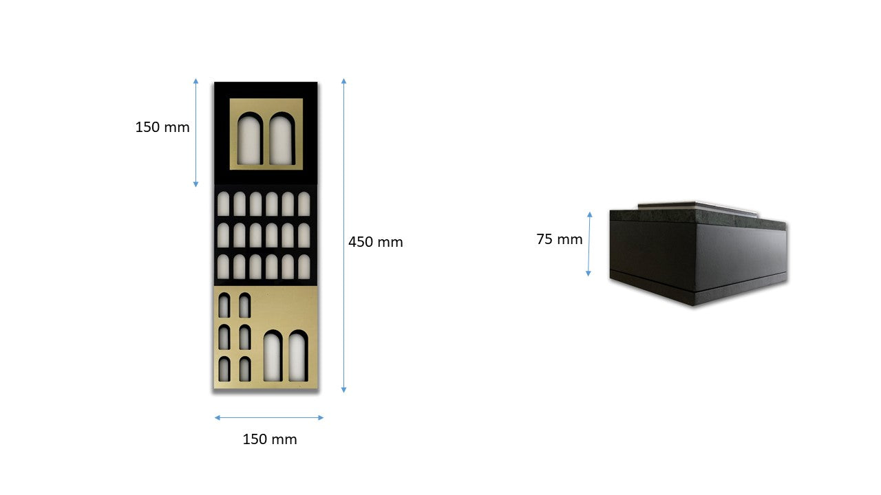 Palm Jumeirah Wall Lights - 3 PIECES WALL LIGHT v5 Vertical