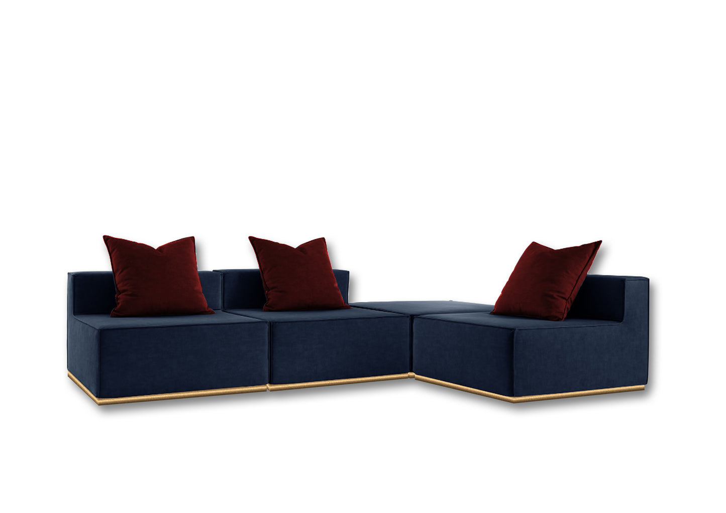 Blue squared sofa