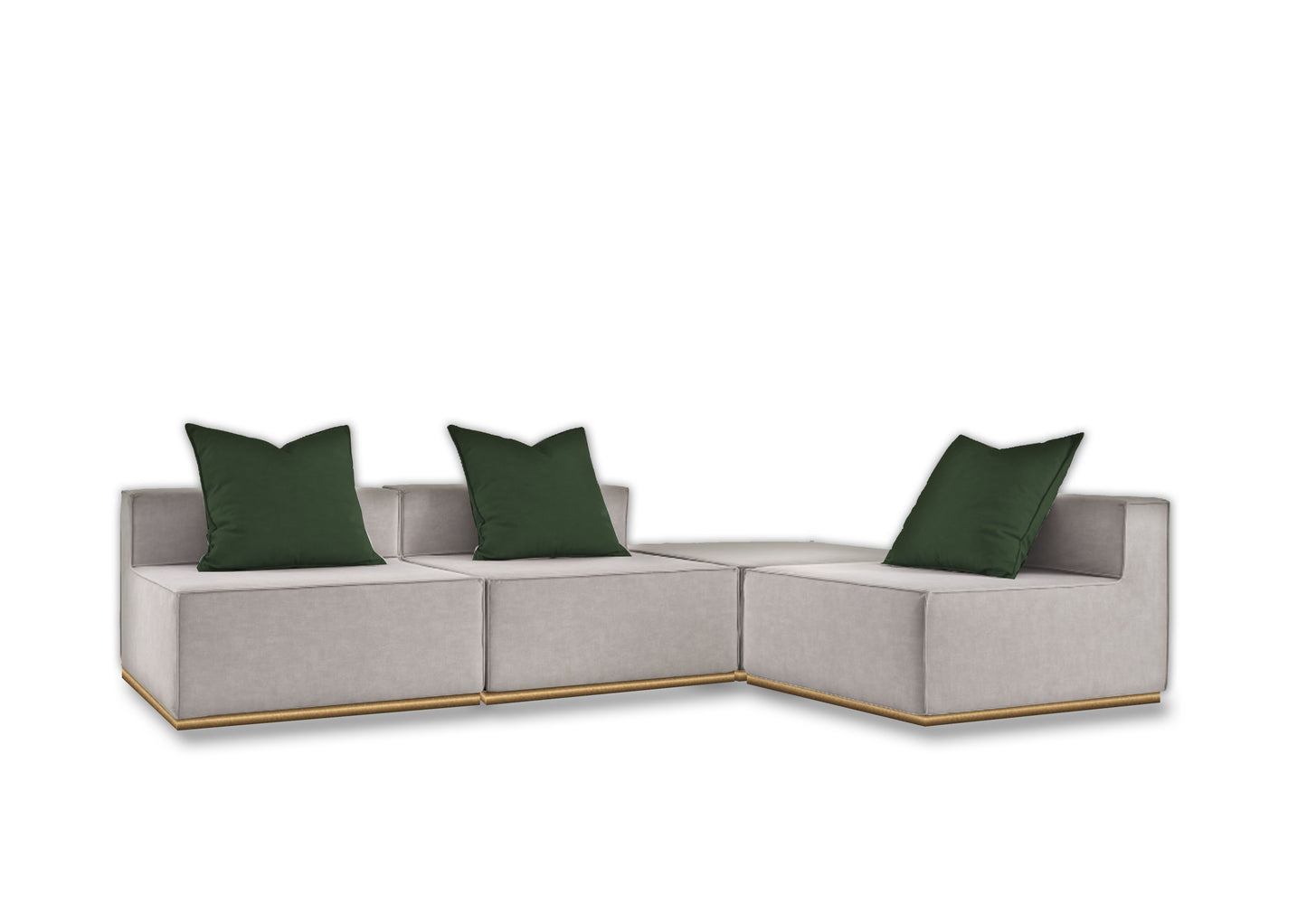 Beige squared sofa