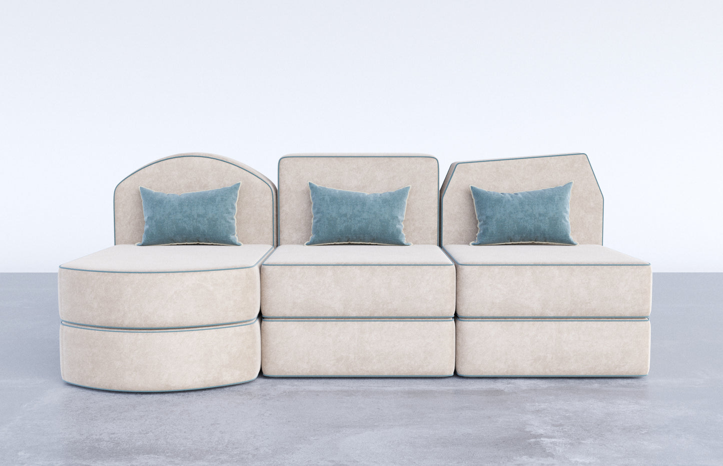 Three seat sofa beige colors