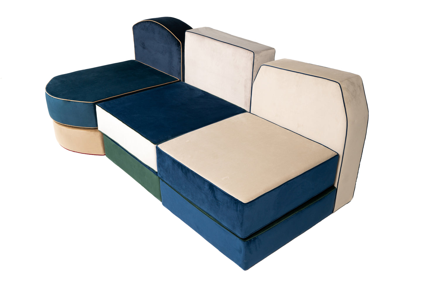 Three seat sofa mixed colors