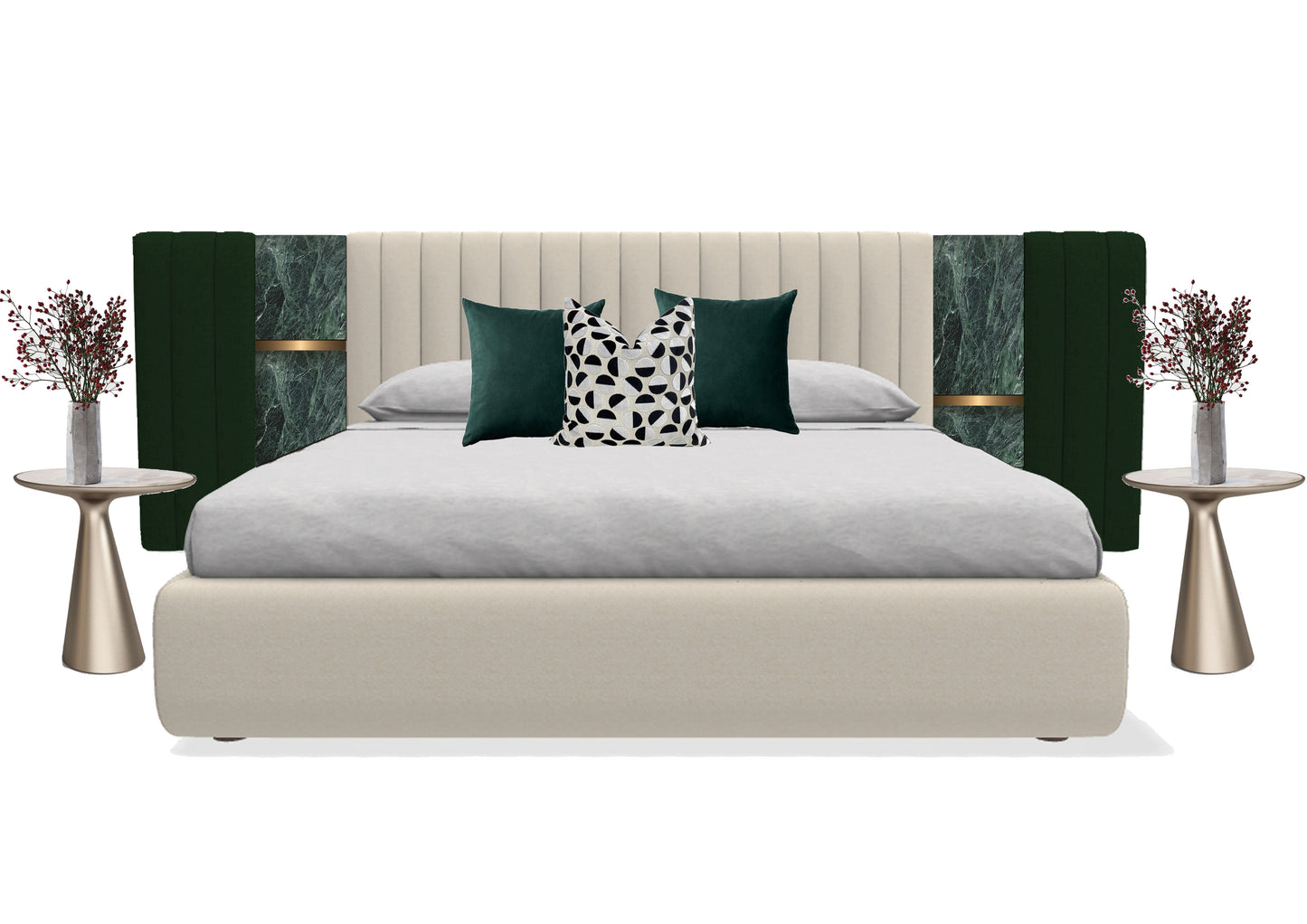 Green shades bed