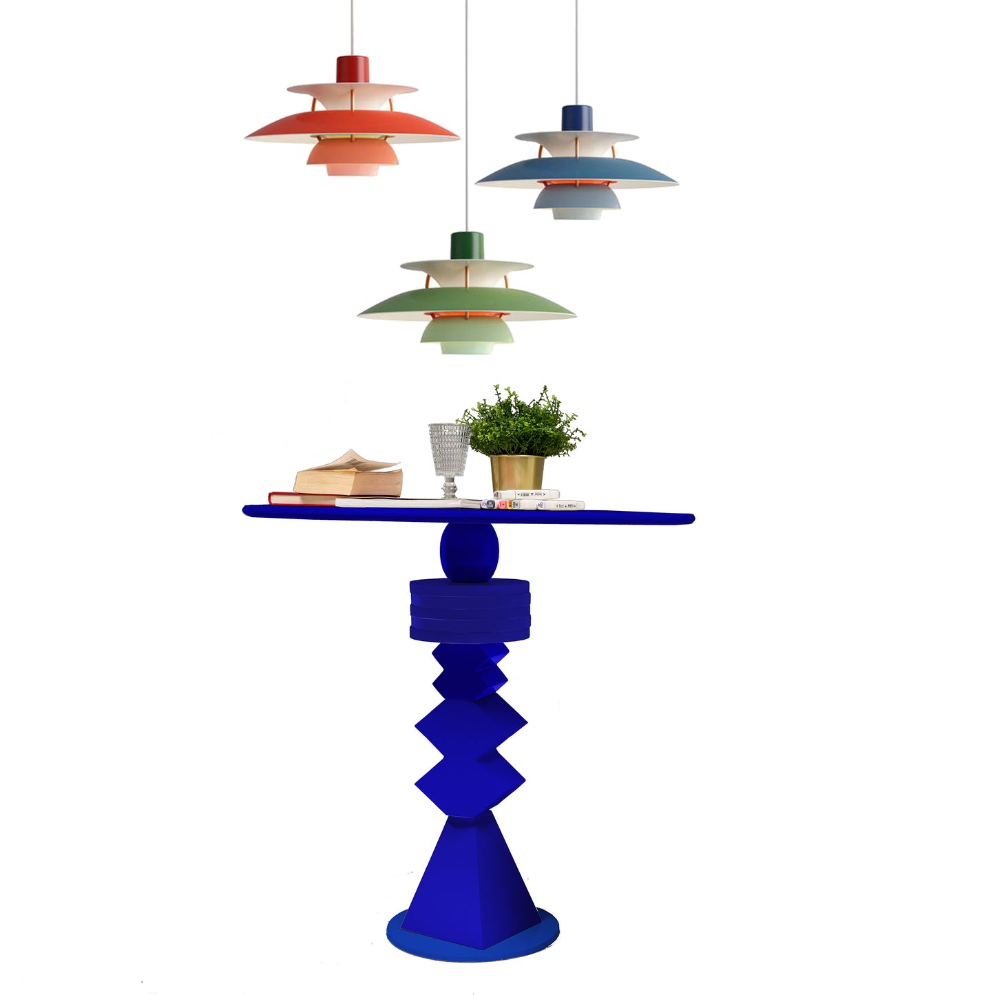 Blue Dining table - 4 people