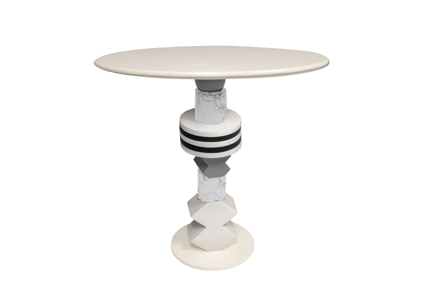 Dining table with marble blocks - 4 people