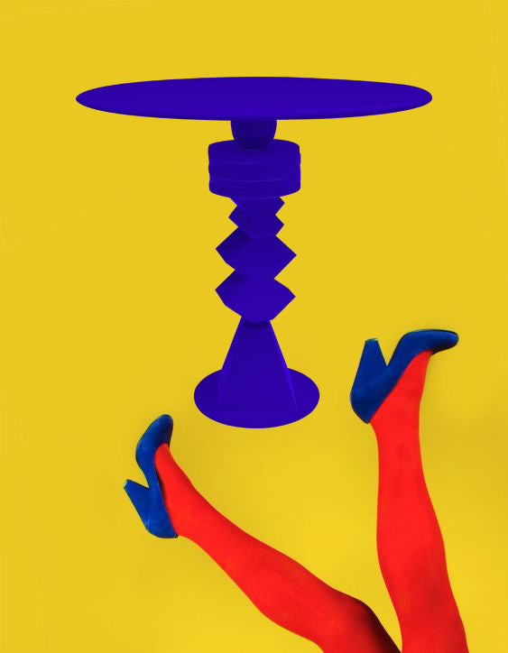 Blue Dining table - 4 people