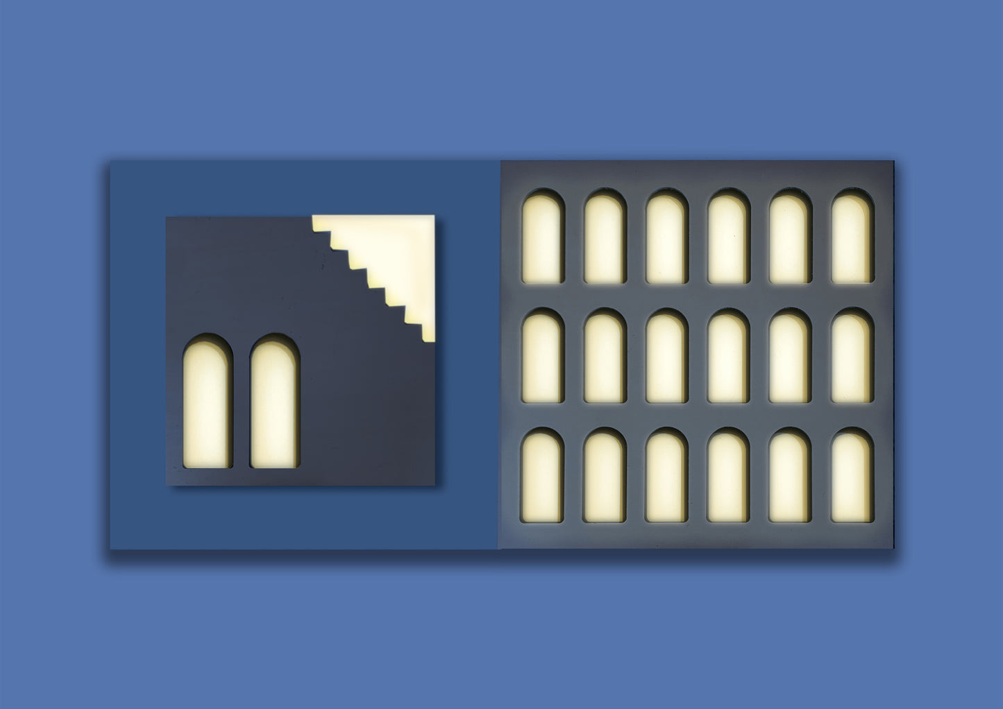 Palm Jumeirah Wall Lights - 2 PIECES WALL LIGHT v1 Horizontal