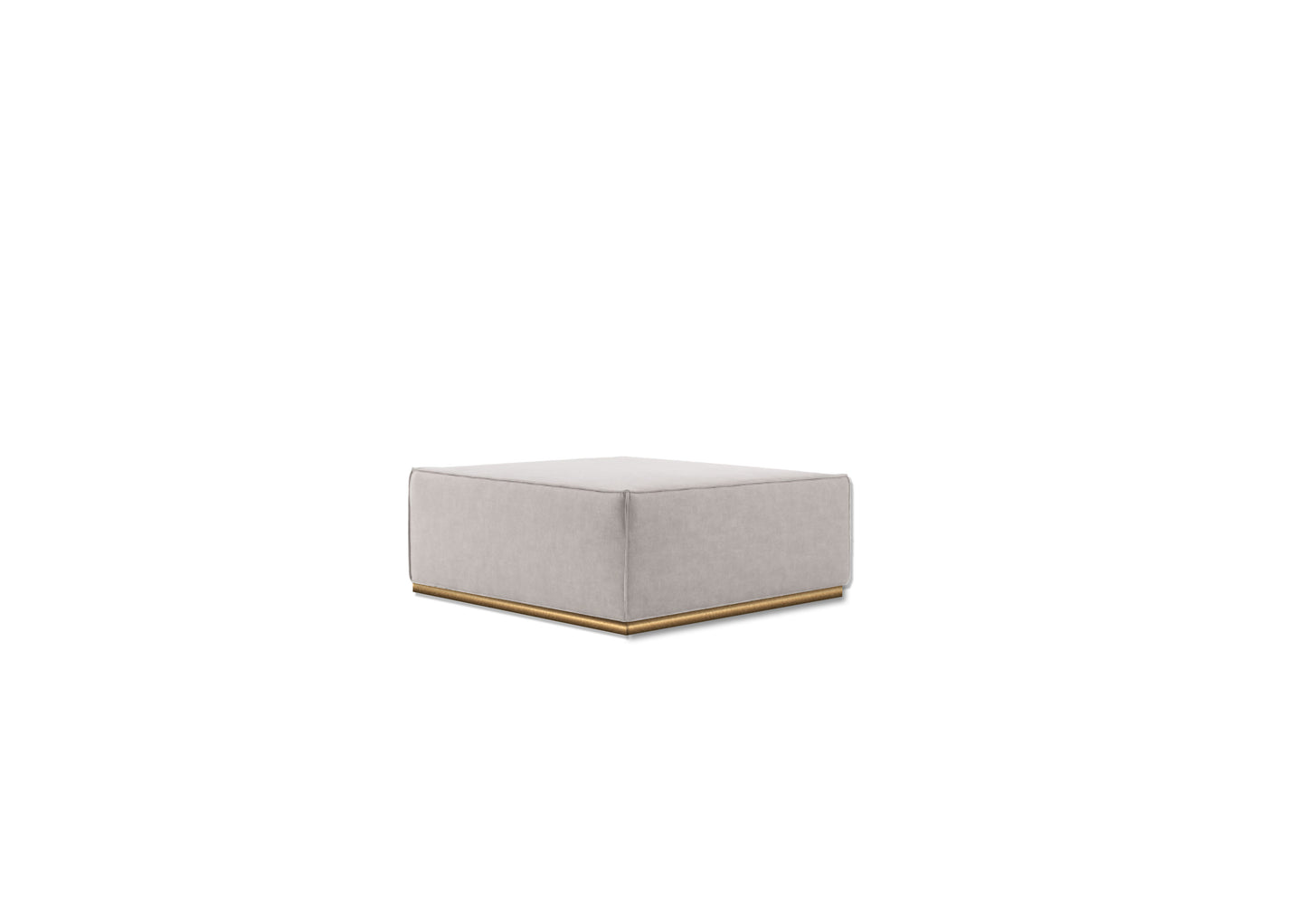 Beige squared sofa - Single module - without backrest