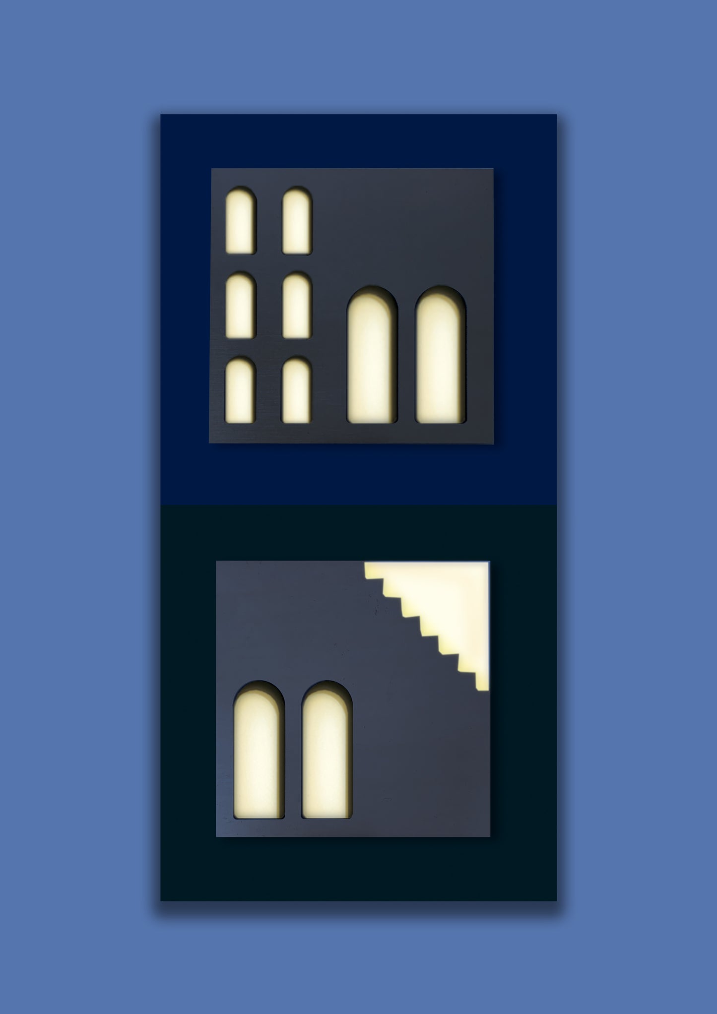 Palm Jumeirah Wall Lights - 2 PIECES WALL LIGHT v6 Vertical