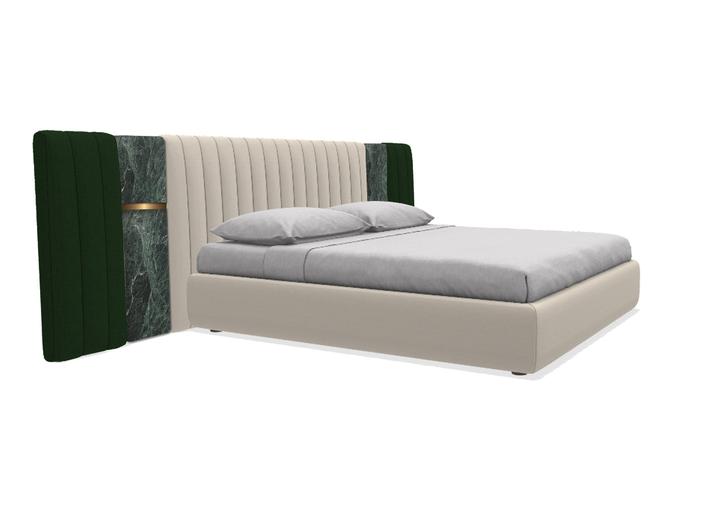 Green shades bed