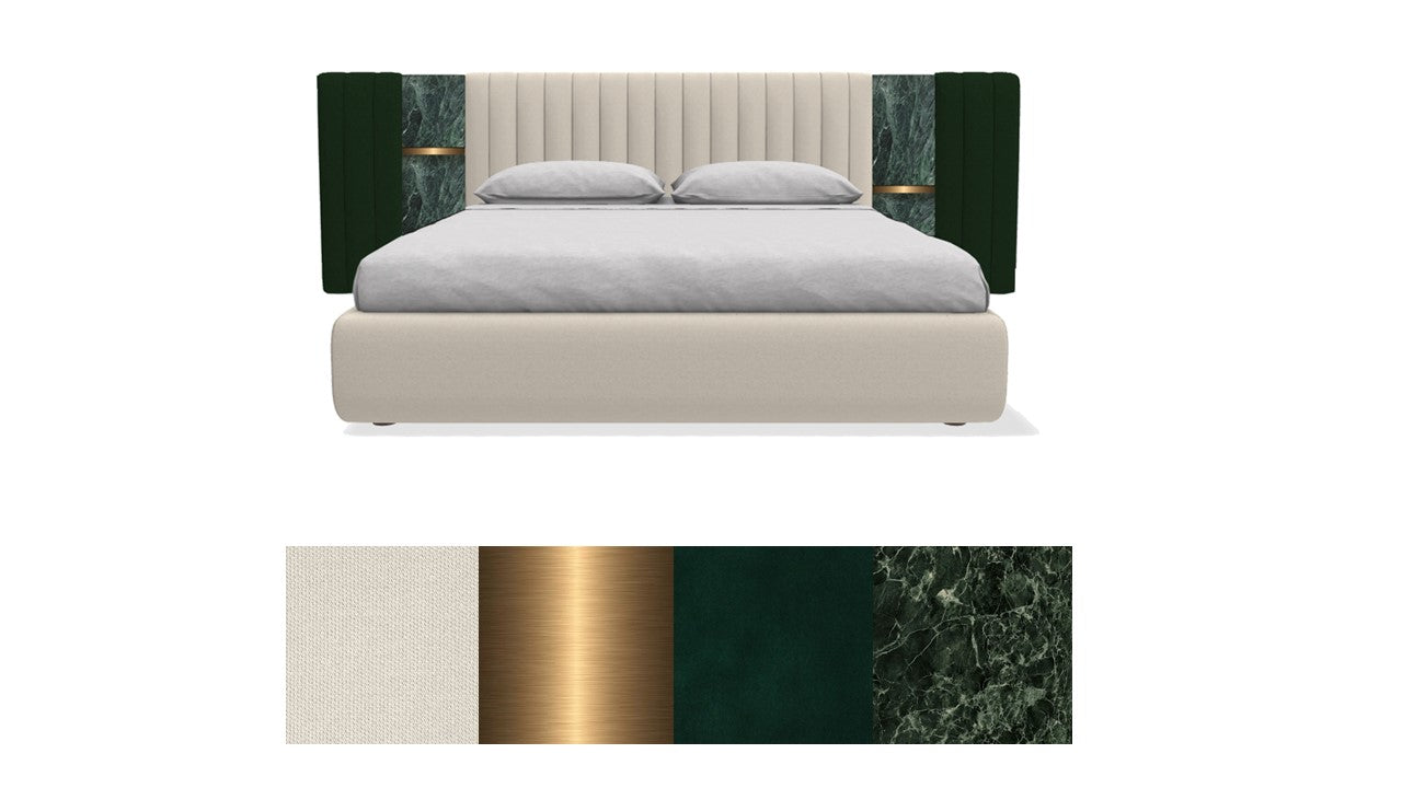 Green shades bed