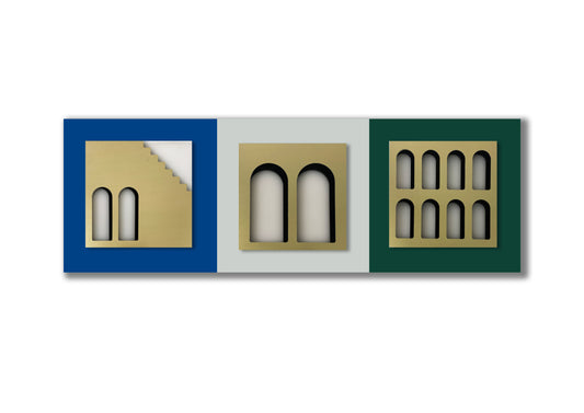 Palm Jumeirah Wall Lights - 3 PIECES  WALL LIGHT v1 Horizontal