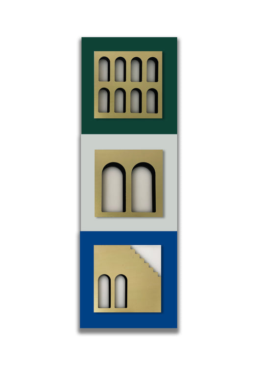 Palm Jumeirah Wall Lights - 3 PIECES  WALL LIGHT v1 Vertical