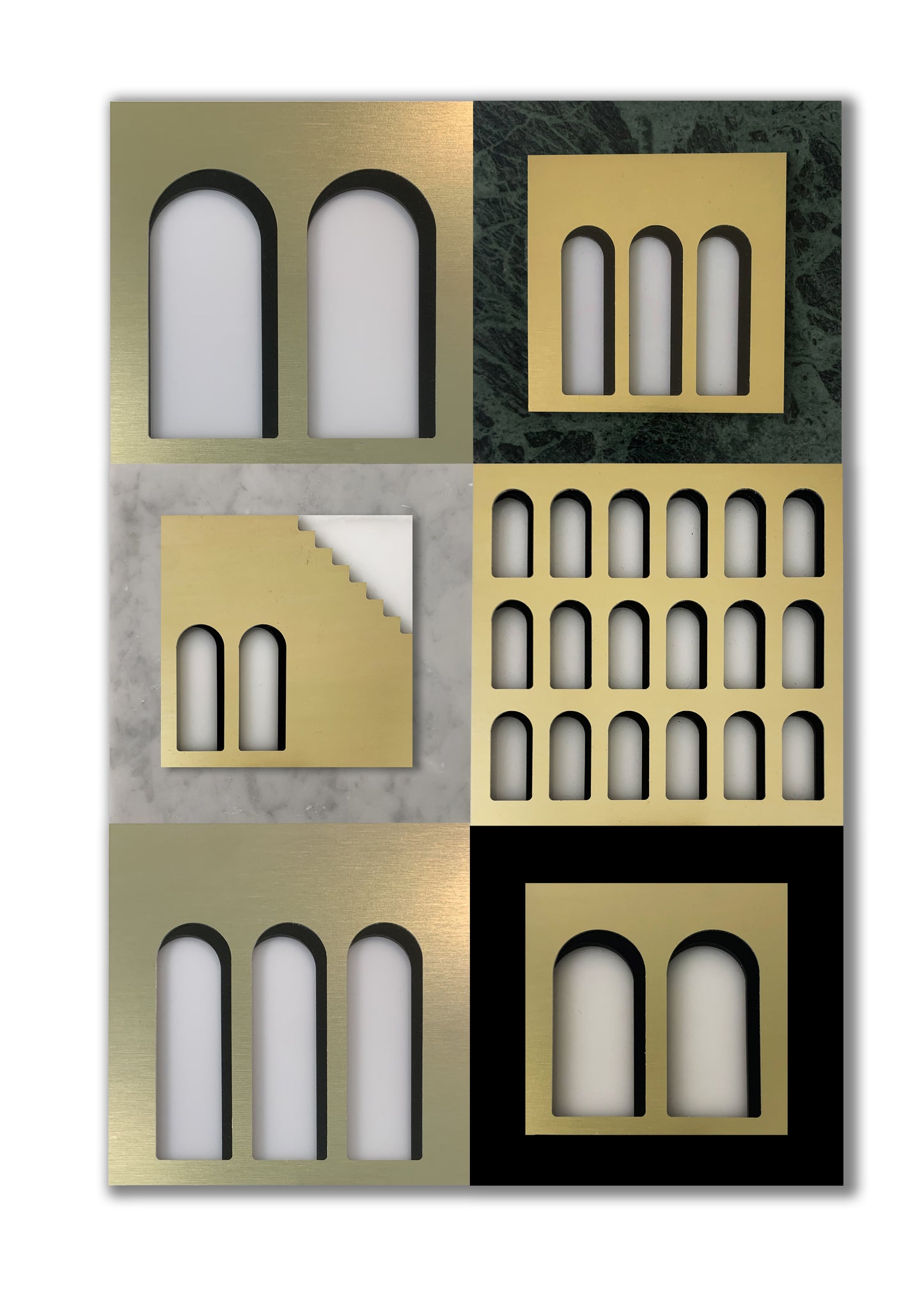 Palm Jumeirah Wall Lights - 6 PIECES  WALL LIGHT v5 vertical