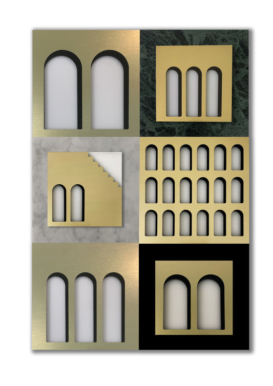 Palm Jumeirah Wall Lights - 6 PIECES  WALL LIGHT v5 vertical