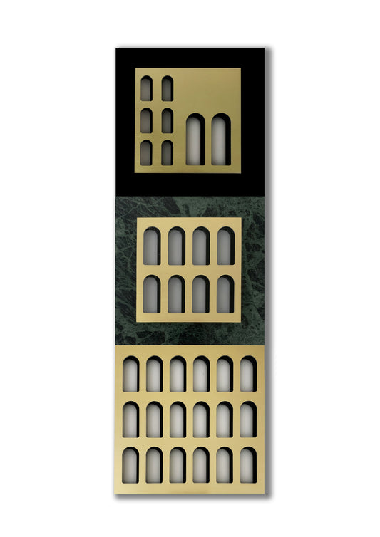 Palm Jumeirah Wall Lights - 3 PIECES  WALL LIGHT v5 Vertical