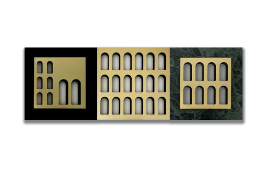 Palm Jumeirah Wall Lights - 3 PIECES  WALL LIGHT v5 Horizontal