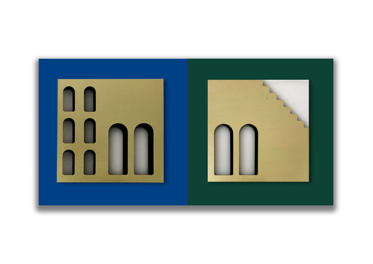 Palm Jumeirah Wall Lights - 2 PIECES  WALL LIGHT v6 Horizontal