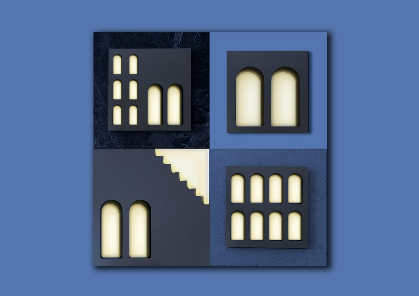 Palm Jumeirah Wall Lights - 4 PIECES  WALL LIGHT v6