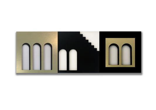 Palm Jumeirah Wall Lights - 3 PIECES  WALL LIGHT v6 Horizontal