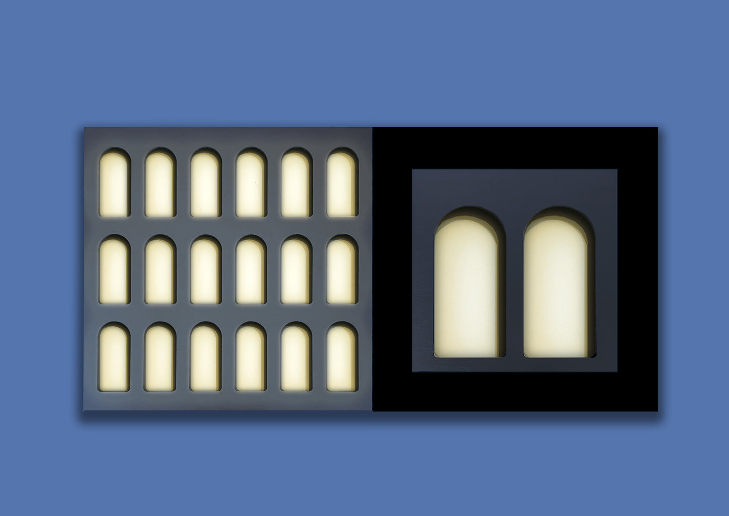 Palm Jumeirah Wall Lights - 2 PIECES  WALL LIGHT v7 Horizontal