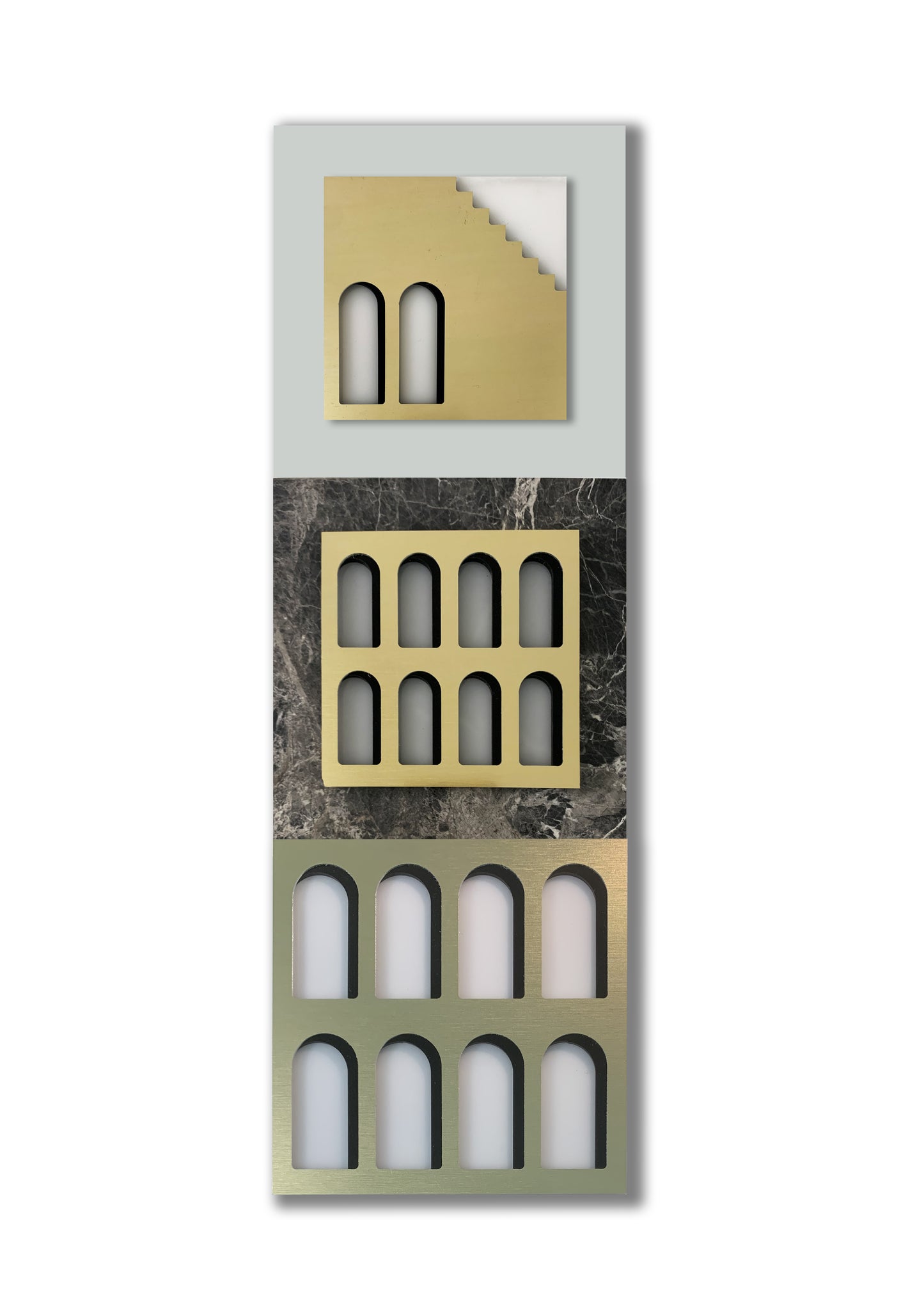 Palm Jumeirah Wall Lights - 3 PIECES  WALL LIGHT v7 Vertical