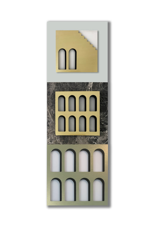 Palm Jumeirah Wall Lights - 3 PIECES  WALL LIGHT v7 Vertical