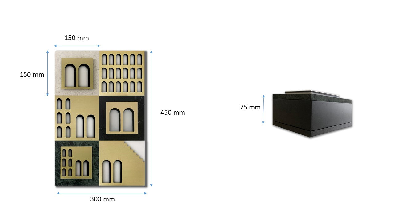 Palm Jumeirah Wall Lights - 6 PIECES  WALL LIGHT v5 vertical